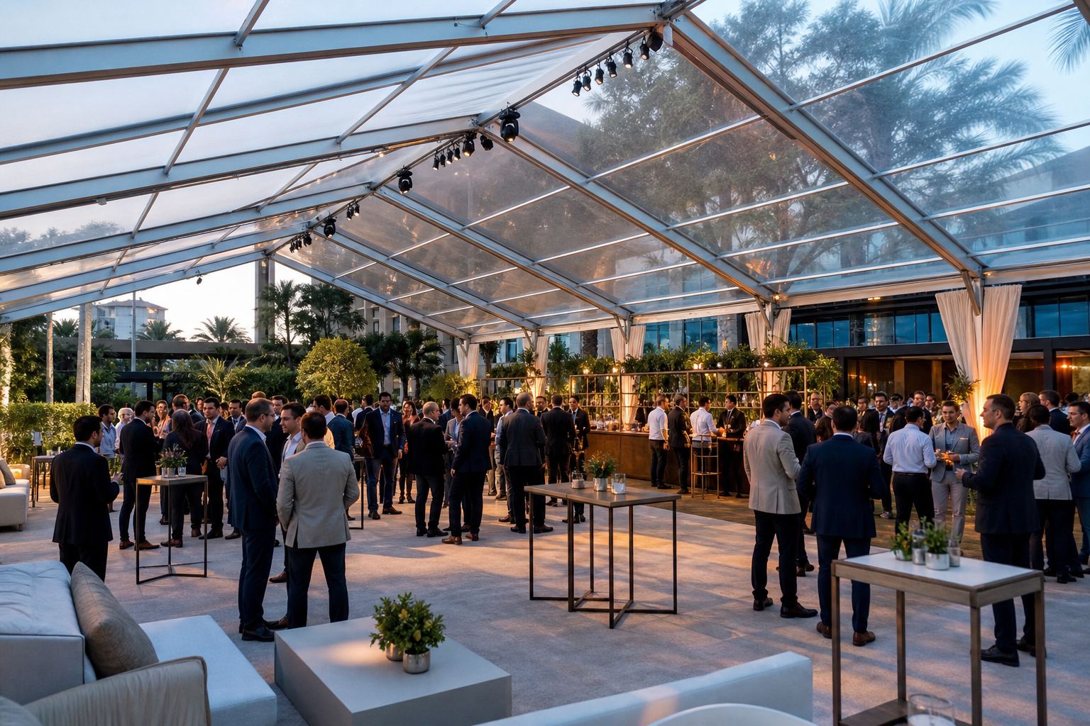 Guia completo de estruturas e toldos para eventos corporativos e congressos